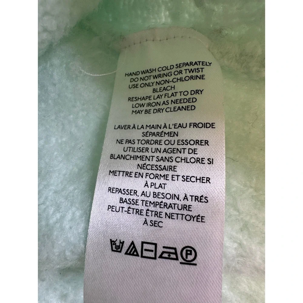 Maeve Anthropologie Mint GreenFuzzy V-Neck‎ Merino Wool Blend Sweater XS